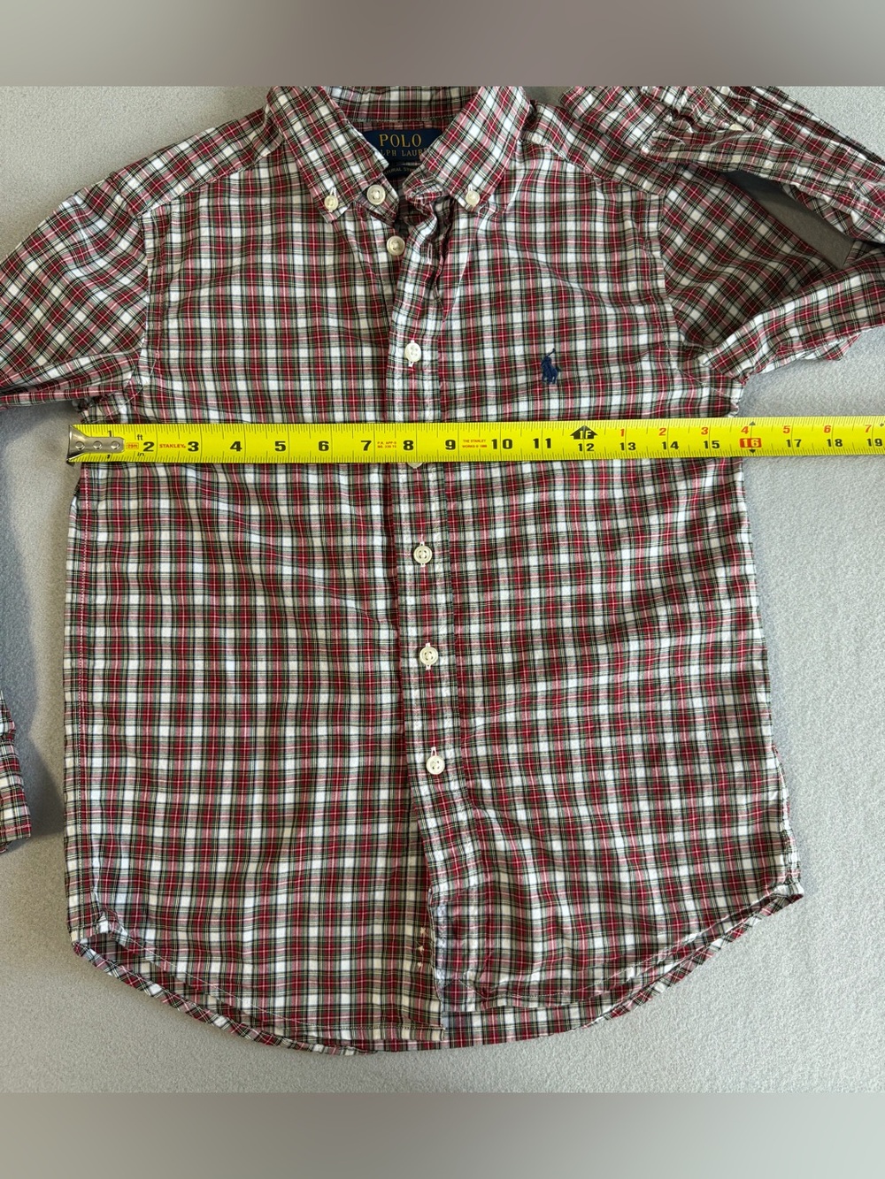 Polo Ralph Lauren Boys Multicolor Plaid Button-Down Shirt S/P 8 Long Sleeve - Picture 8 of 9